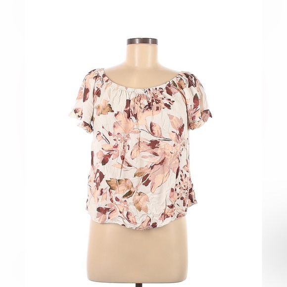 Knox Rose Tops - Women’s Knox Rose Blouse, Sz M, 26”Chest, 22.5 L, Floral, Boho, Boat Neckline